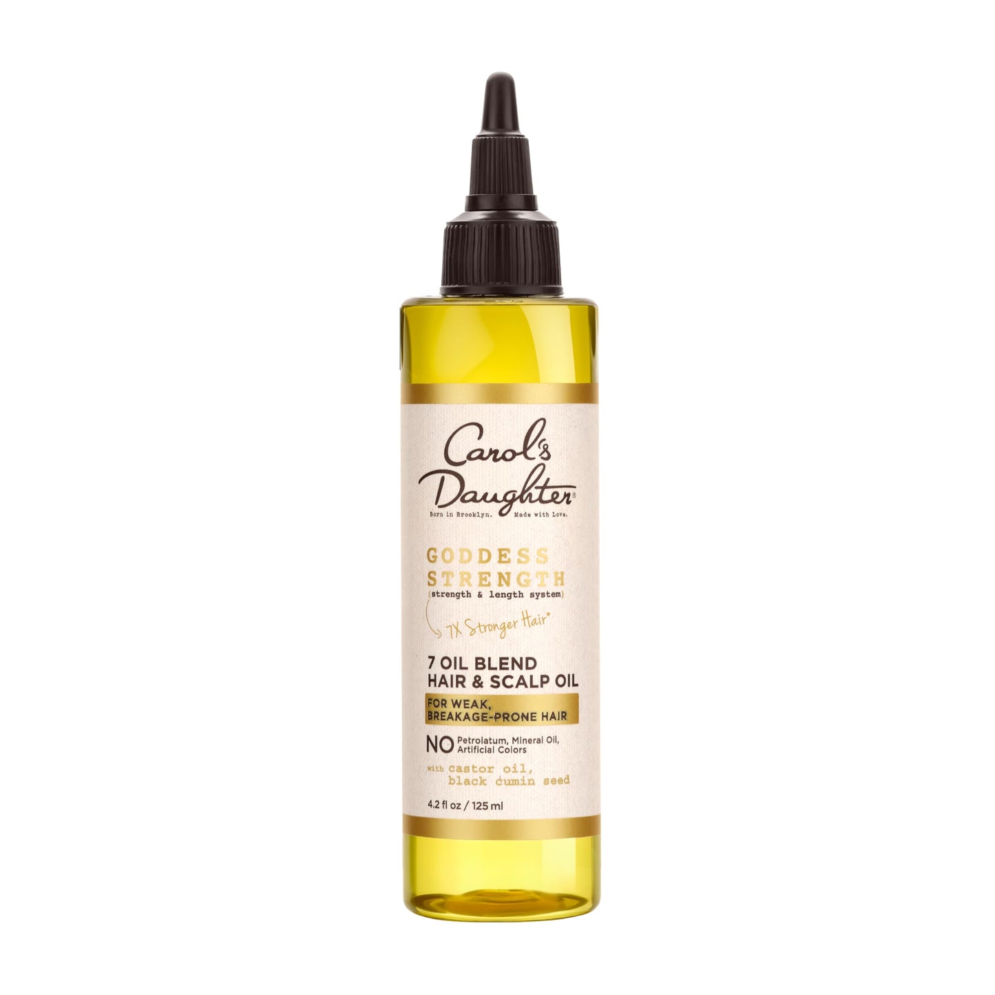 HotCarol's Daughter Goddess Strength 7 Oil Blend Scalp and Hair Oil for Waves, Coils and Curls, Hair Treatment with Castor Oil, 4.2 Fl Oz