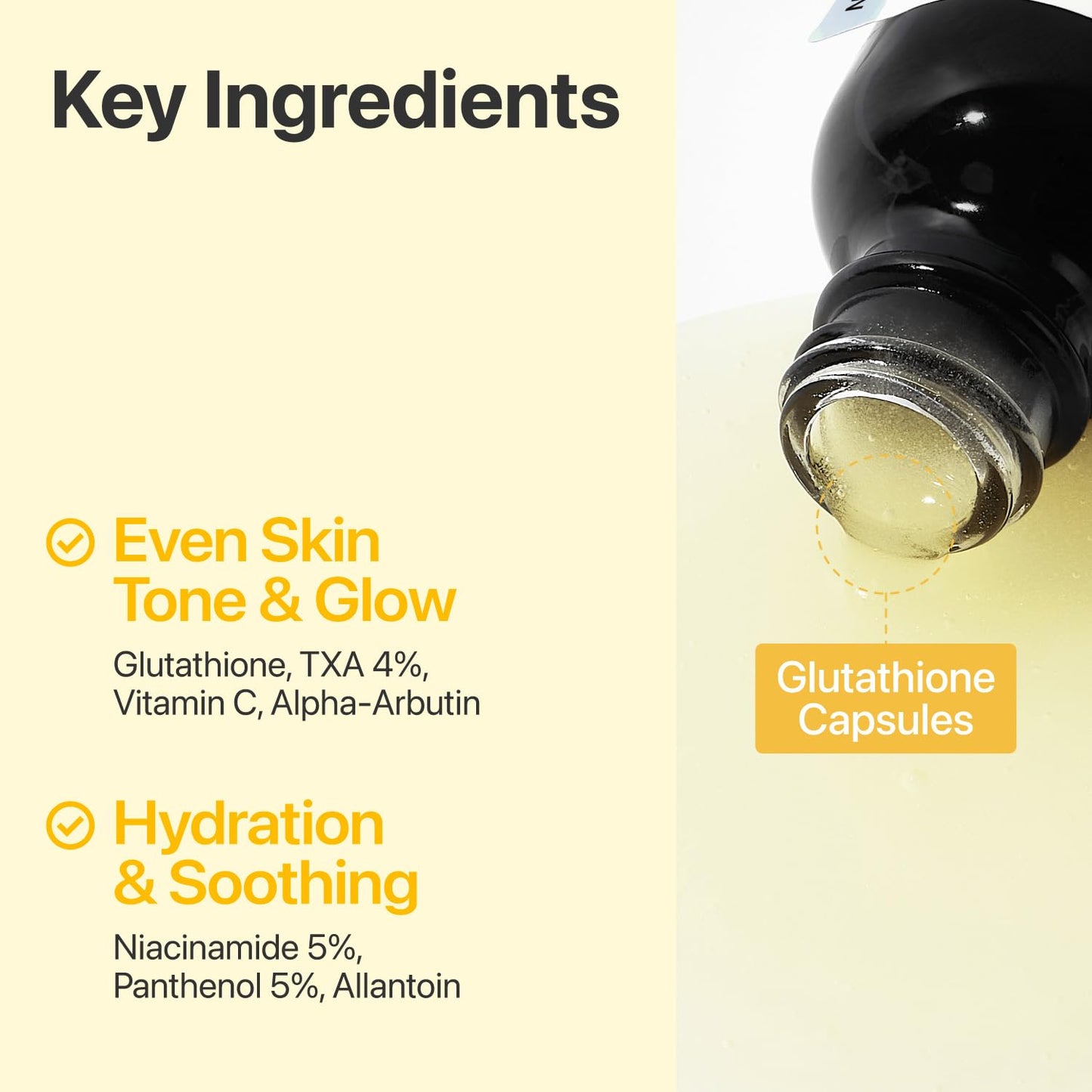 Hotnumbuzin No.5 Vitamin Concentrated Serum, Dark Spot Care, Glutathione & Vitamin Serum, Korean Skincare, Tranexamic Acid 4%, Niacinamide 5%, for a Radiant-Looking Glow 1.01 fl oz