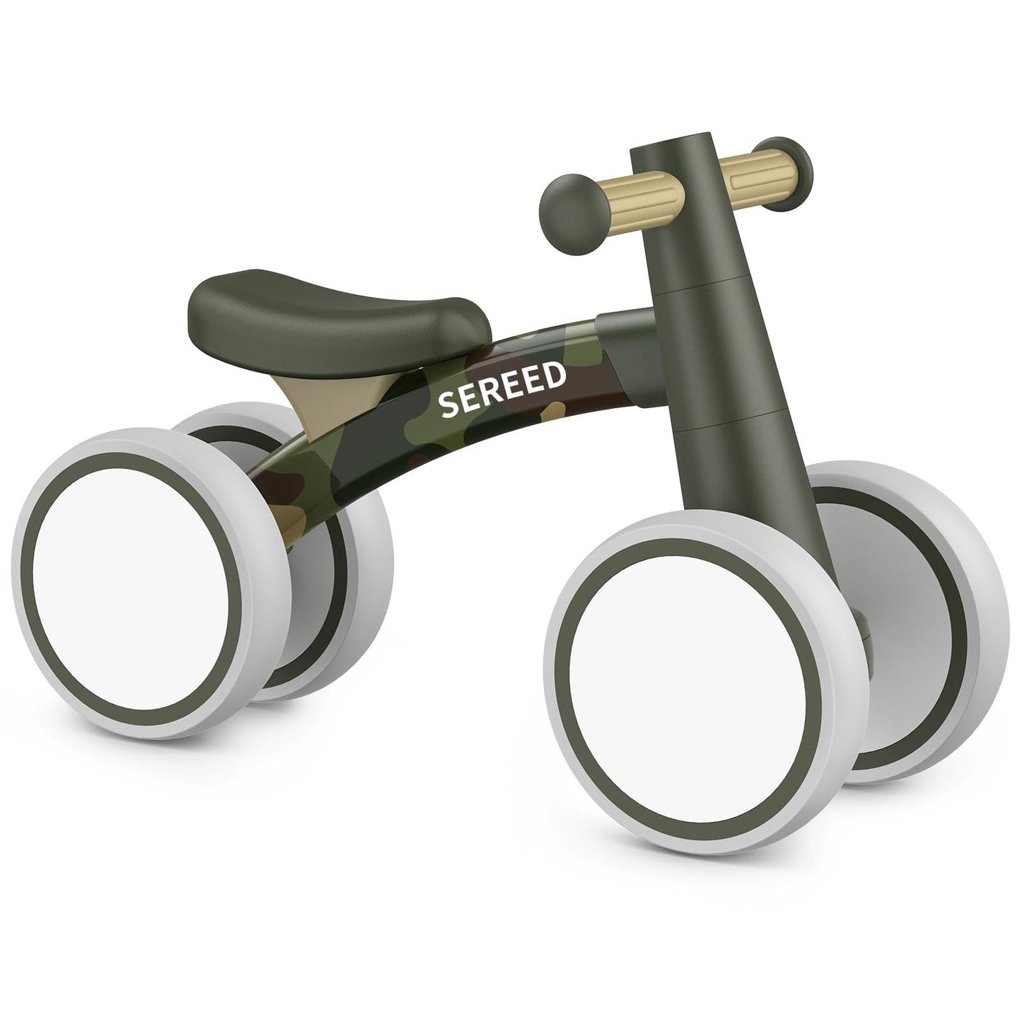 HotSEREED Baby Balance Bike for 1 Year Old Boys Girls 12-24 Month Toddler Balance Bike, 4 Wheels Toddler First Bike, First Birthday Gifts