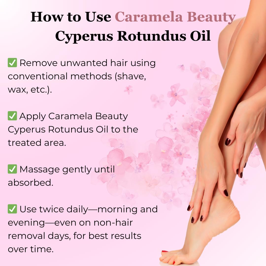 HotCyperus Rotundus Oil, 60ml After-Shave and Post-Wax Moisturizer, Botanical Body Oil with Jojoba, Rosehip and Sweet Almond Oils for Silky Smooth Skin, All Skin Types