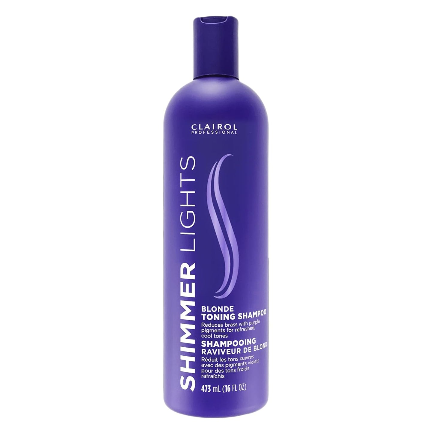 HotClairol Professional Shimmer Lights Purple Shampoo | Neutralizes Brass & Yellow Tones | For Blonde, Silver, Gray & Highlighted Hair