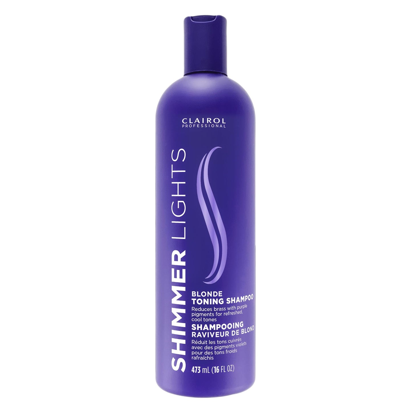 HotClairol Professional Shimmer Lights Purple Shampoo | Neutralizes Brass & Yellow Tones | For Blonde, Silver, Gray & Highlighted Hair