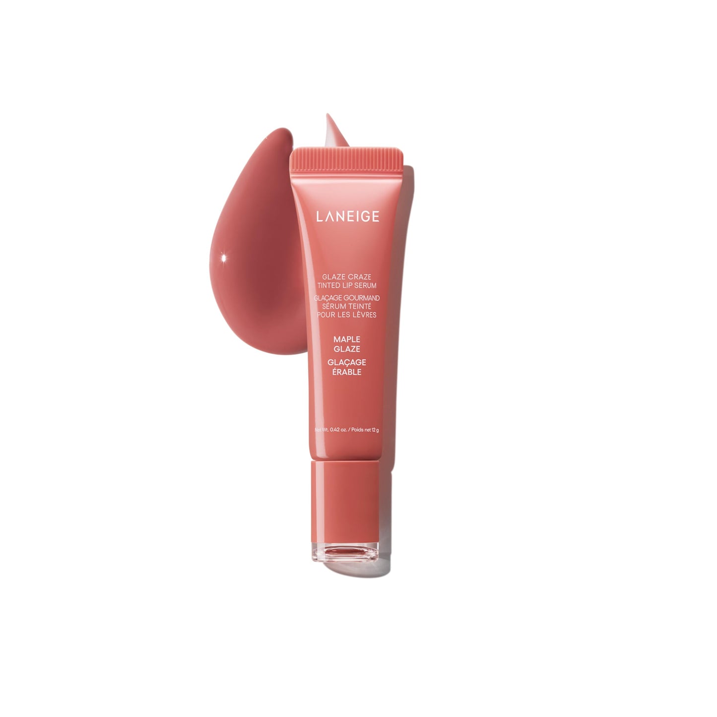 HotLANEIGE Glaze Craze Tinted Lip Serum: Hydrating, Lip Barrier-Boosting, Softening Lip Serum Treatment for Glossy & Buildable Shine, Nourished Lips with Plumping Polypeptides | Korean Skin Care