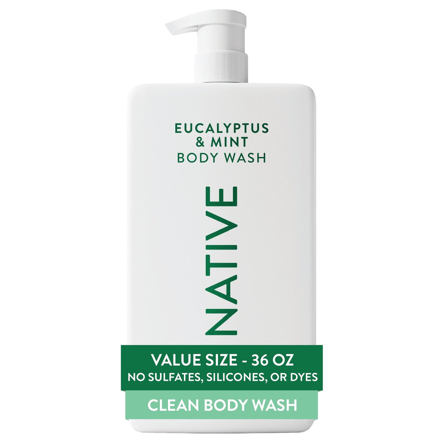 HotNative Body Wash for Women & Men, Sea Salt & Cedar, 36 oz Pump Bottle, Sulfate-Free & Gentle