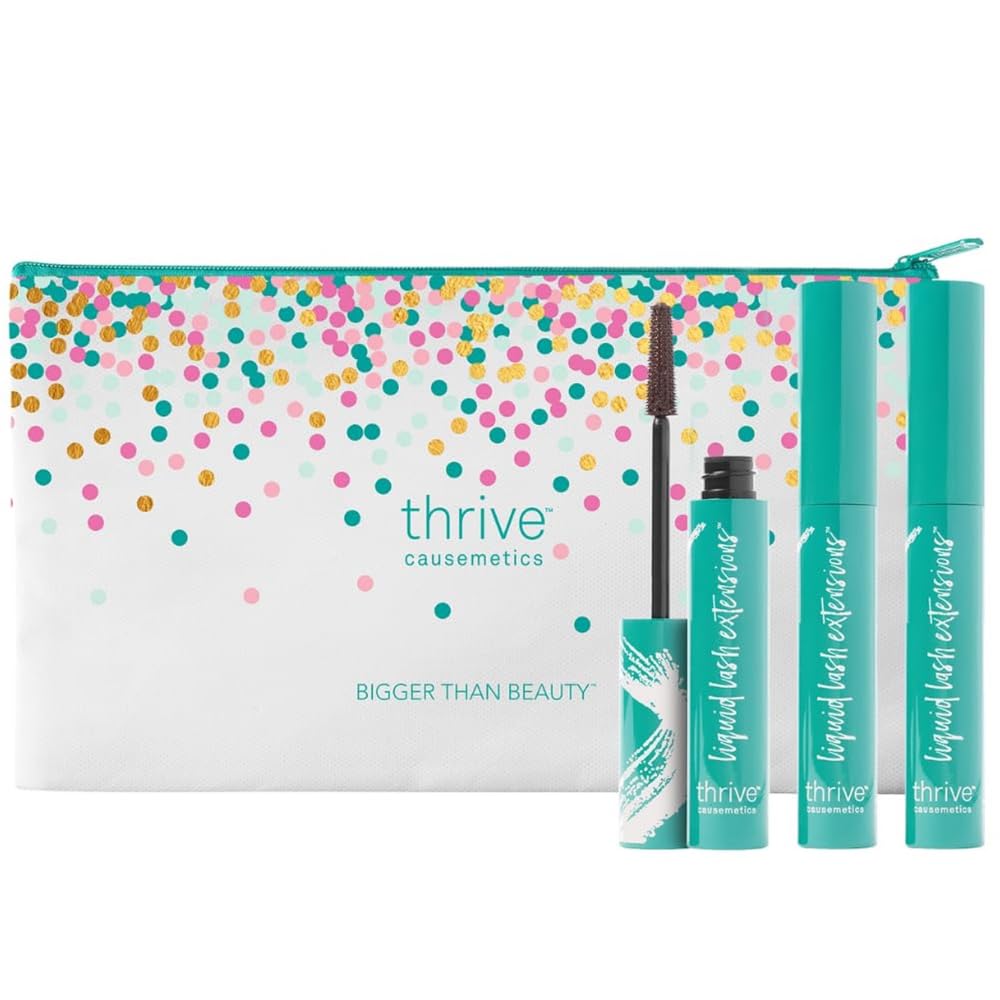 HotThrive Causemetics Thrive Mascara, Liquid Lash Extensions Mascara, Tubing Mascara Lengthening, Volumizing & Curling, Smudge Proof, Washable, No Clumping or Flaking, Vegan, Brynn (Rich Black)