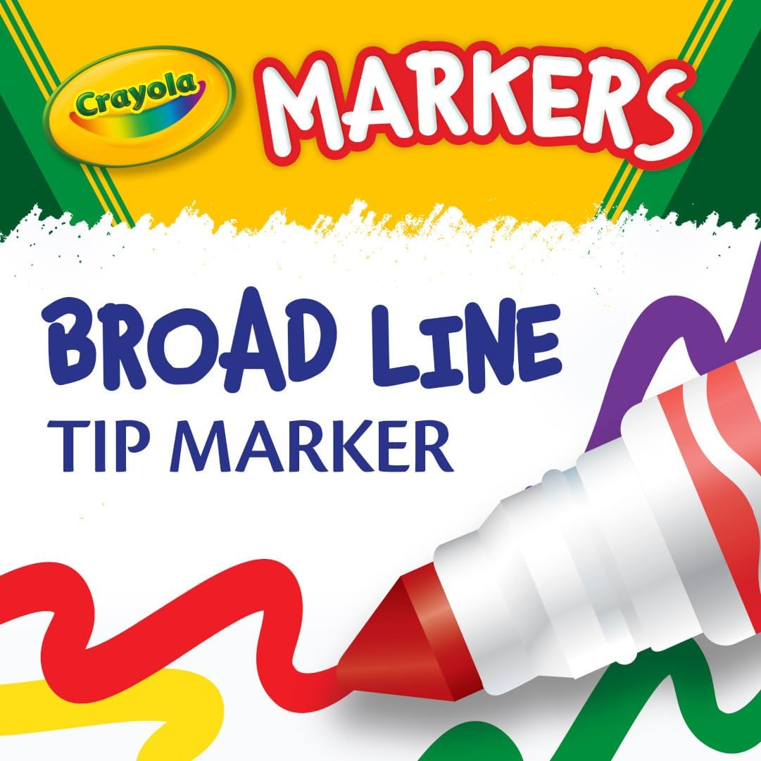 HotCrayola Broad Line Markers Classpack (256 Ct), Bulk Markers for Kids, Art Supplies for School, Classroom Must Haves, Preschool & Kindergarten Supplies