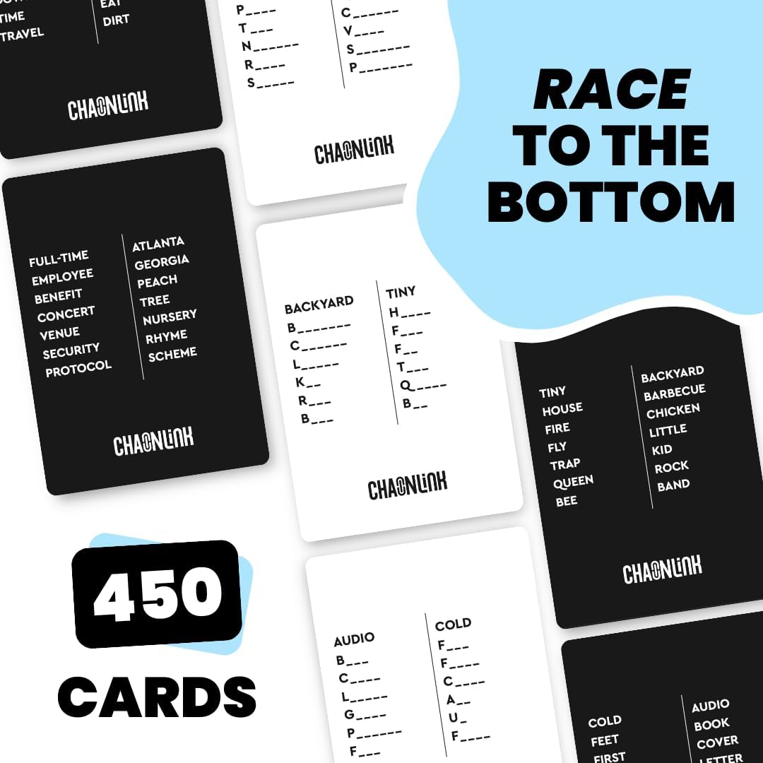 Hot Viral Studios Chainlink - Guess the Sequence Party Game, Fast Paced Word Game for Adults & Kids, 450 Cards Fun Cards for Family Nights, Gatherings, & Parties Ages 15 +