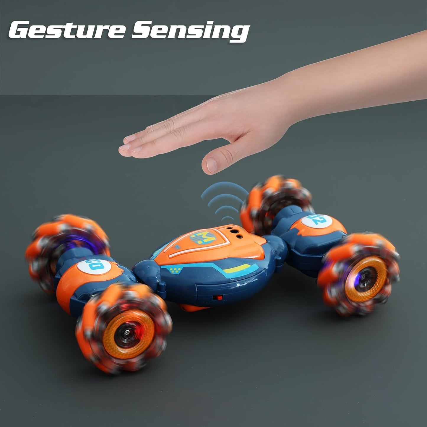 HotGesture Sensing RC Stunt Car - Boys Girls Toys Age 6-8-12, 4WD Hand Controlled Remote Control Twist Car with Light & Music,Cool Birthday presents and Ideas Gifts for Kids Age 6 7 8 9 10 11 12 YearsOld