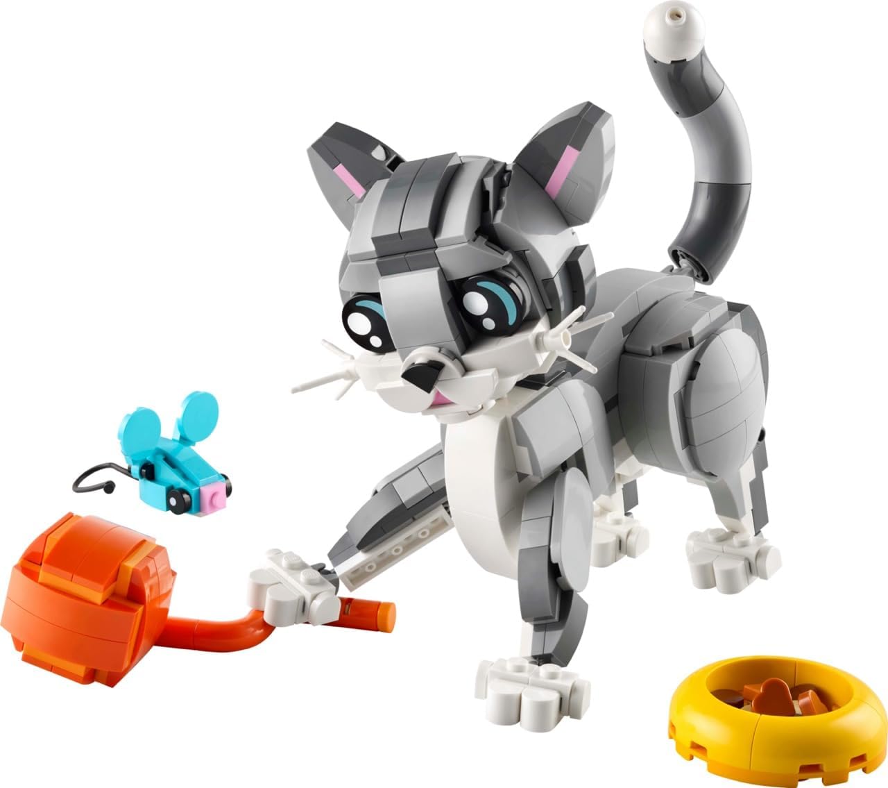 Hot LEGO Creator 3 in 1 Playful Cat Toy - Building Toy with 3 Building Options, Cat, Dog, or Pigeon - Birthday Gift for Kids - Animal Figures for Kids, Girls and Boys, Ages 8+ - 31163