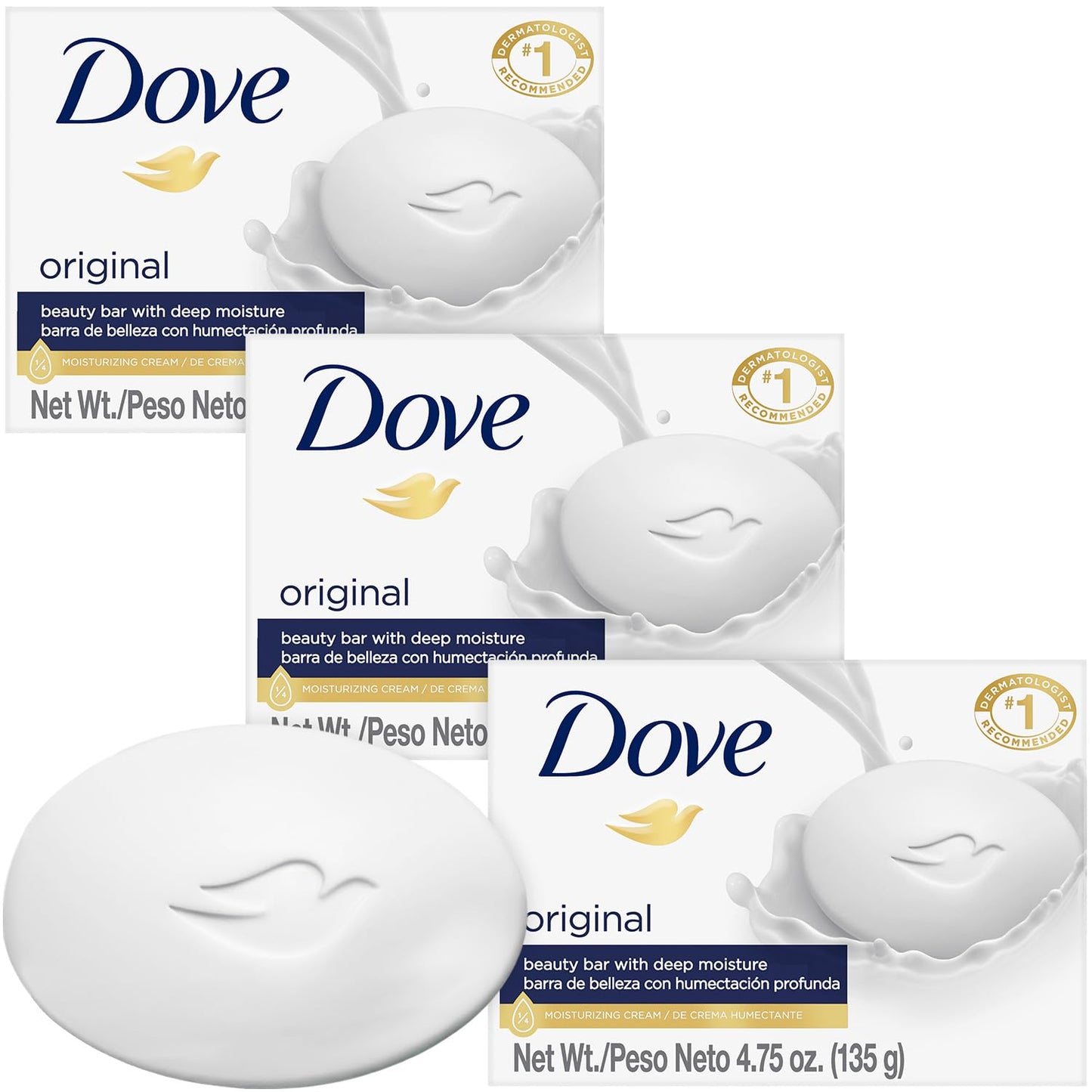 HotDove Beauty Bar Soap Pink Rosa, 6 Bars for Soft, Smooth Skin, Cleans & Moisturizes 3.75 oz
