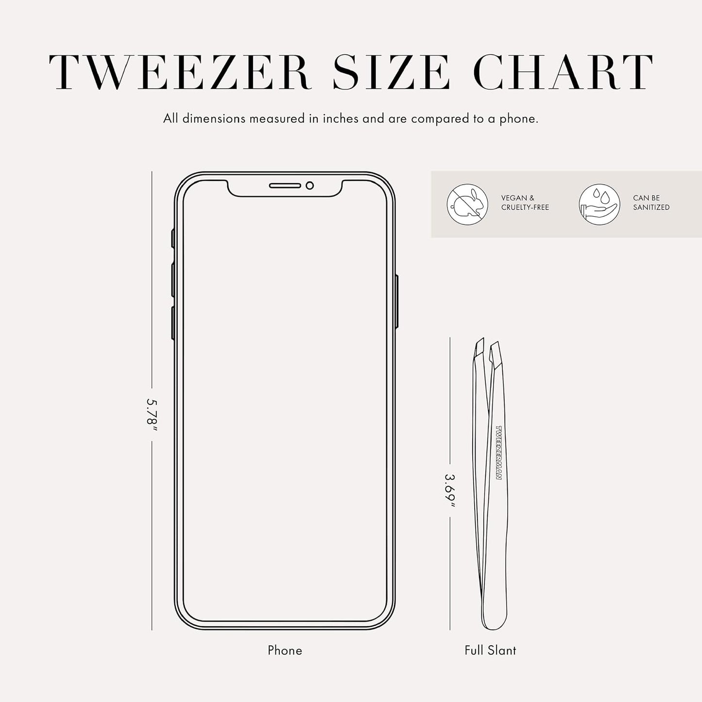 HotTweezerman Slant Tweezer – Tweezers for Eyebrows Evening Blue