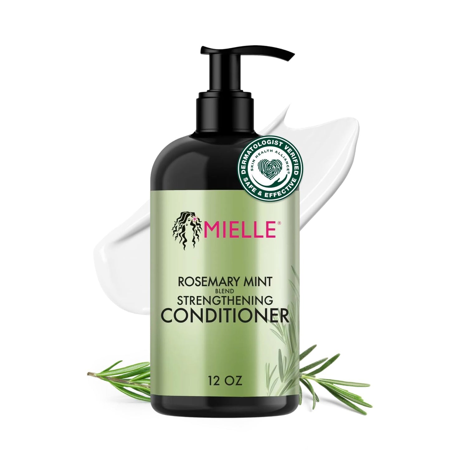 HotMielle Organics Rosemary Mint Strengthening Hair Conditioner for Women & Men - Biotin Infused Detangling & Hydrating Conditioner to Increase Manageability & Support Longer, Healthier Strands, 12 oz