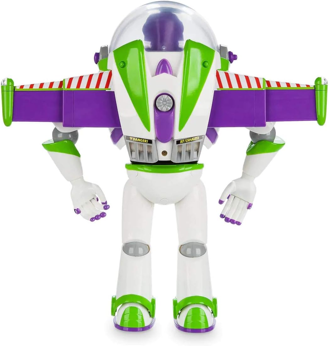 HotDisney Store Official Buzz Lightyear Interactive Talking Action Figure from Toy Story, Features 10+ English Phrases, Interacts with Other Figures and Toys