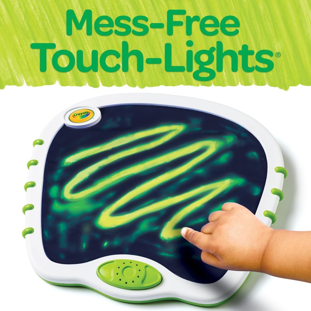 HotCrayola Toddler Touch Lights, Musical Sensory Toys for Toddlers, Learning Gifts, Light Up Drawing Pad, Mess Free Painting, Travel Activity, 2+