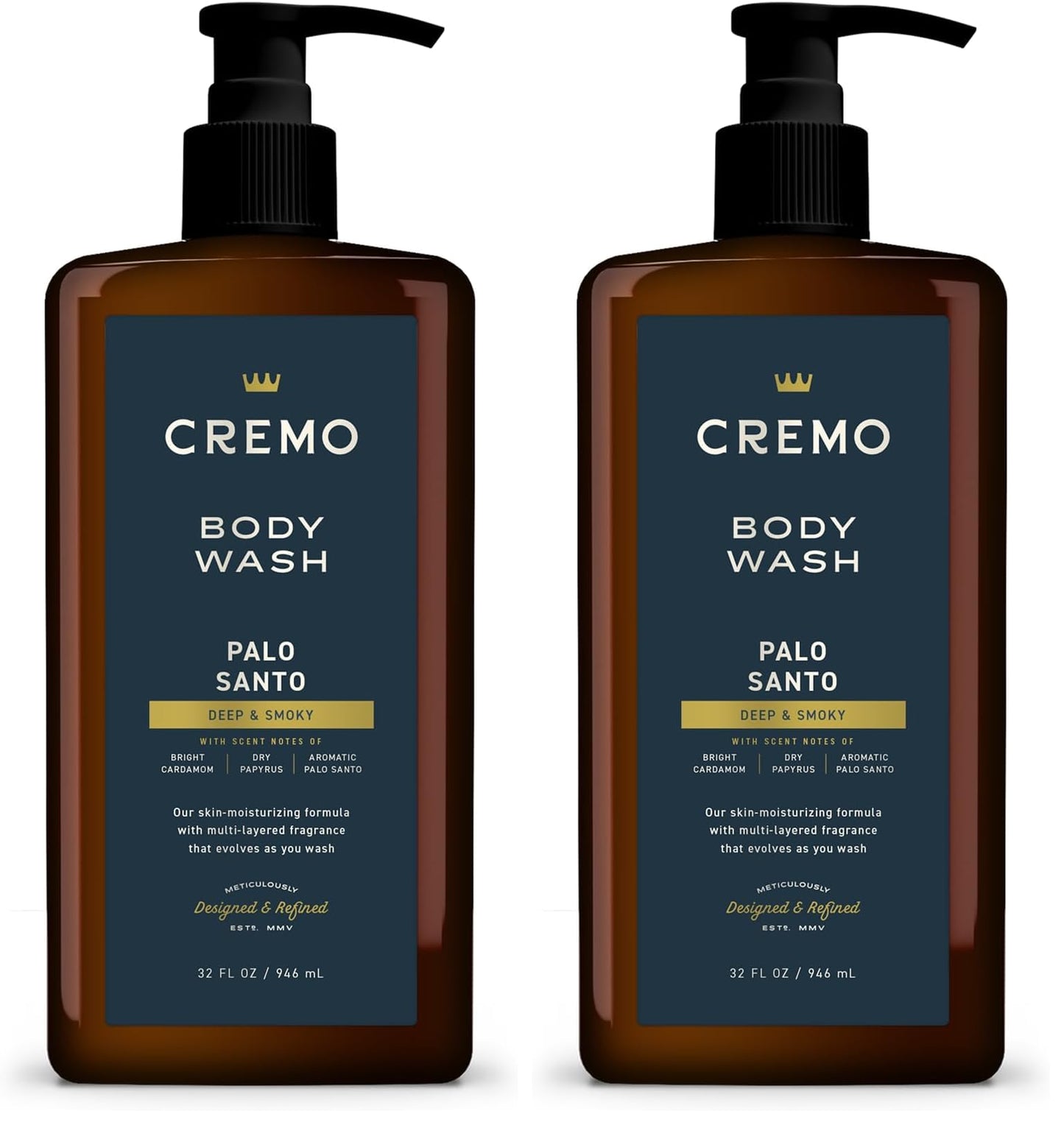 HotCremo Rich-Lathering Italian Bergamot Body Wash for Men, 32 Fl Oz