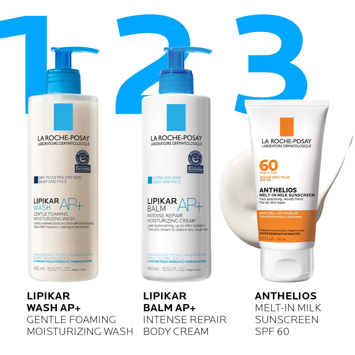 HotLa Roche-Posay Anthelios Melt-In Milk Sunscreen SPF 60, Sunscreen For Body & Face, Broad Spectrum SPF + Antioxidants, Oil Free, Lightweight & Fast Absorbing, Oxybenzone Free