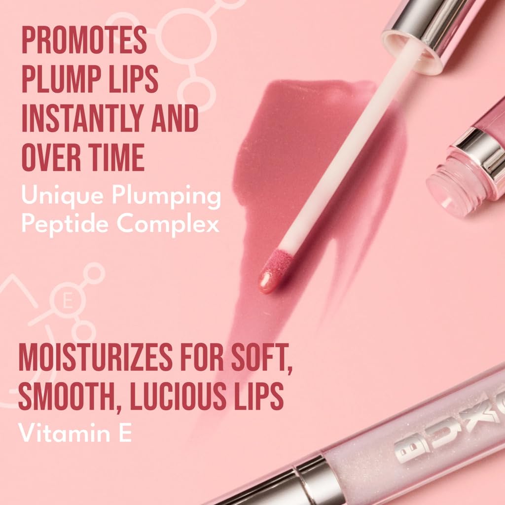 HotBuxom Full-On Plumping Lip Polish, Tinted Lip Plumper Gloss, Plumping Peptides & Vitamin E, High Shine Lip Gloss, Nourishes, Moisturizes & Softens Lips, Vegan