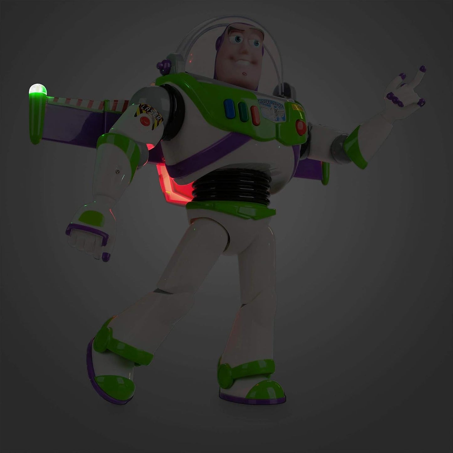 HotDisney Store Official Buzz Lightyear Interactive Talking Action Figure from Toy Story, Features 10+ English Phrases, Interacts with Other Figures and Toys