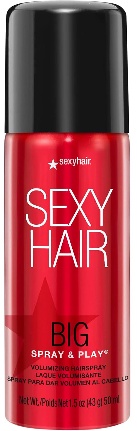 HotSexyHair Big Spray & Play Volumizing Hairspray | Hold and Shine | Up to 72 Hour Humidity Resistance | All Hair Types