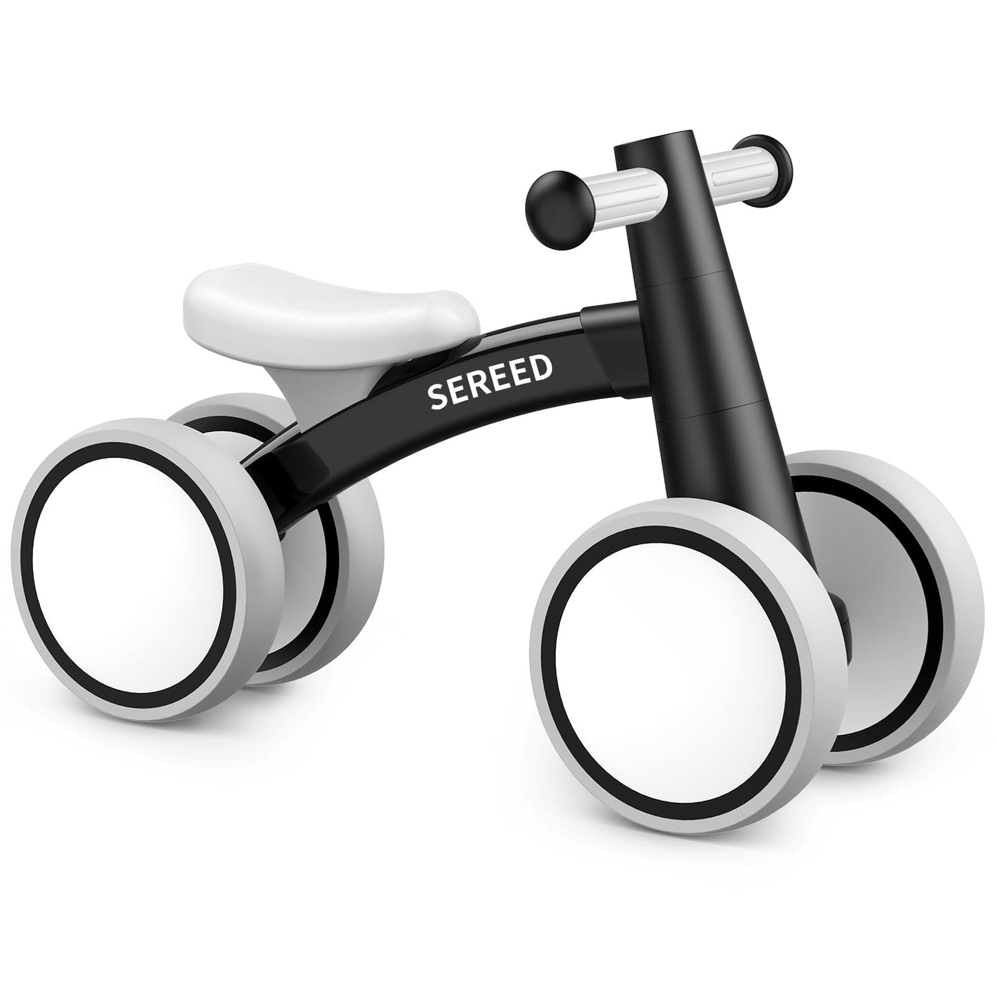 HotSEREED Baby Balance Bike for 1 Year Old Boys Girls 12-24 Month Toddler Balance Bike, 4 Wheels Toddler First Bike, First Birthday Gifts