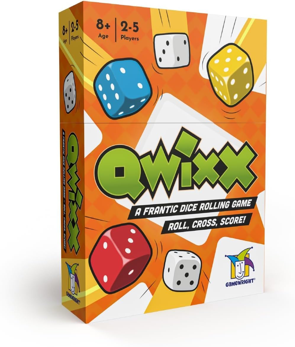 HotQwixx Fast Family Dice Game – Quick 15-Minute Gameplay, Easy to Learn, Strategy & Luck, Travel-Friendly Party Game for Kids & Adults Ages 8+, 2–5 Players
