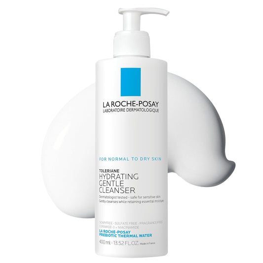 HotLa Roche-Posay Toleriane Hydrating Gentle Facial Cleanser, 13.52oz | Face cleanser with niacinamide & ceramides, safe for sensitive skin. Daily face wash for normal to dry skin, fragrance free.