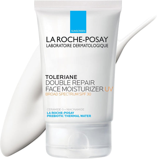 HotToleriane Double Repair UV SPF Moisturizer for Face, Daily Facial Moisturizer with Sunscreen SPF 30
