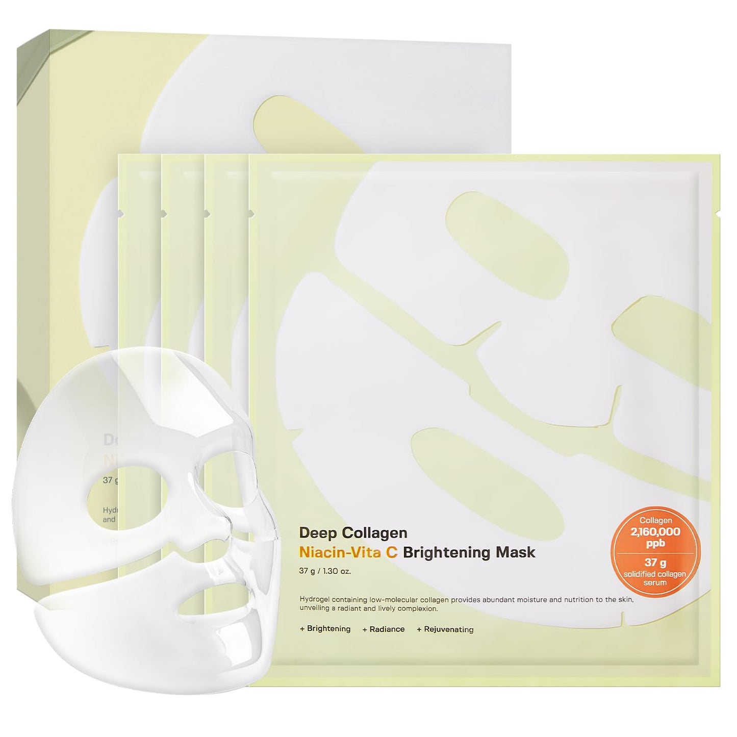 HotSUNGBOON EDITOR Deep Collagen Overnight Mask Hydrating Mask for Glass Skin, Wrinkle Care, Firming & Pore Refining 2,160,000PPB Collagen + 9 Peptides Korean Skincare, 4ea, Gifts for Women