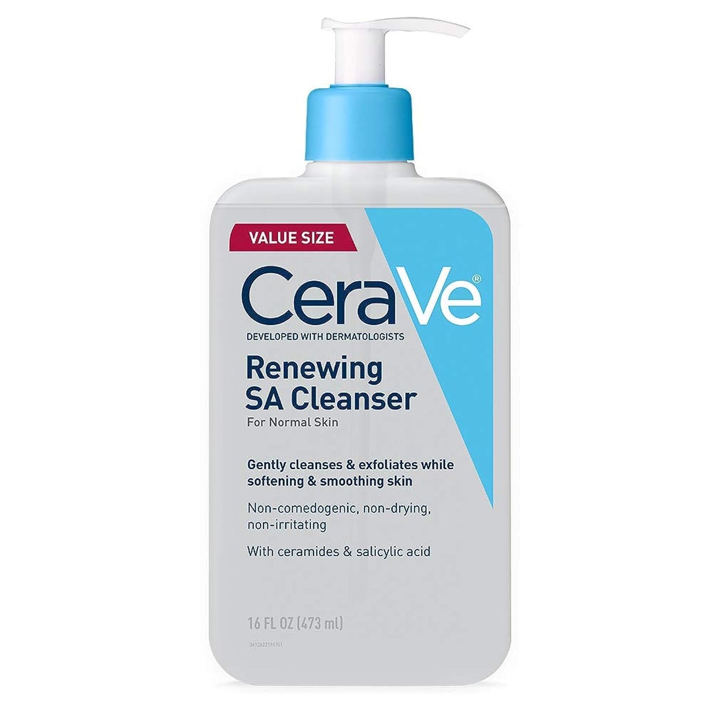 HotCeraVe Renewing Salicylic Acid Cleanser, Formulated With Hyaluronic Acid, Niacinamide, & Ceramides, Gentle BHA Exfoliating Face Wash Smooths & Softens Skin, Non Comedogenic & Fragrance Free, 8 Ounce