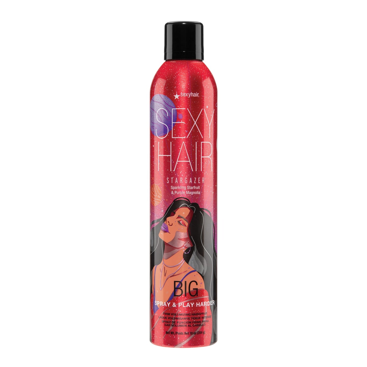 HotSexyHair Big Spray & Play Harder Firm Volumizing Hairspray | All Day Hold and Shine | Up to 72 Hour Humidity Resistance