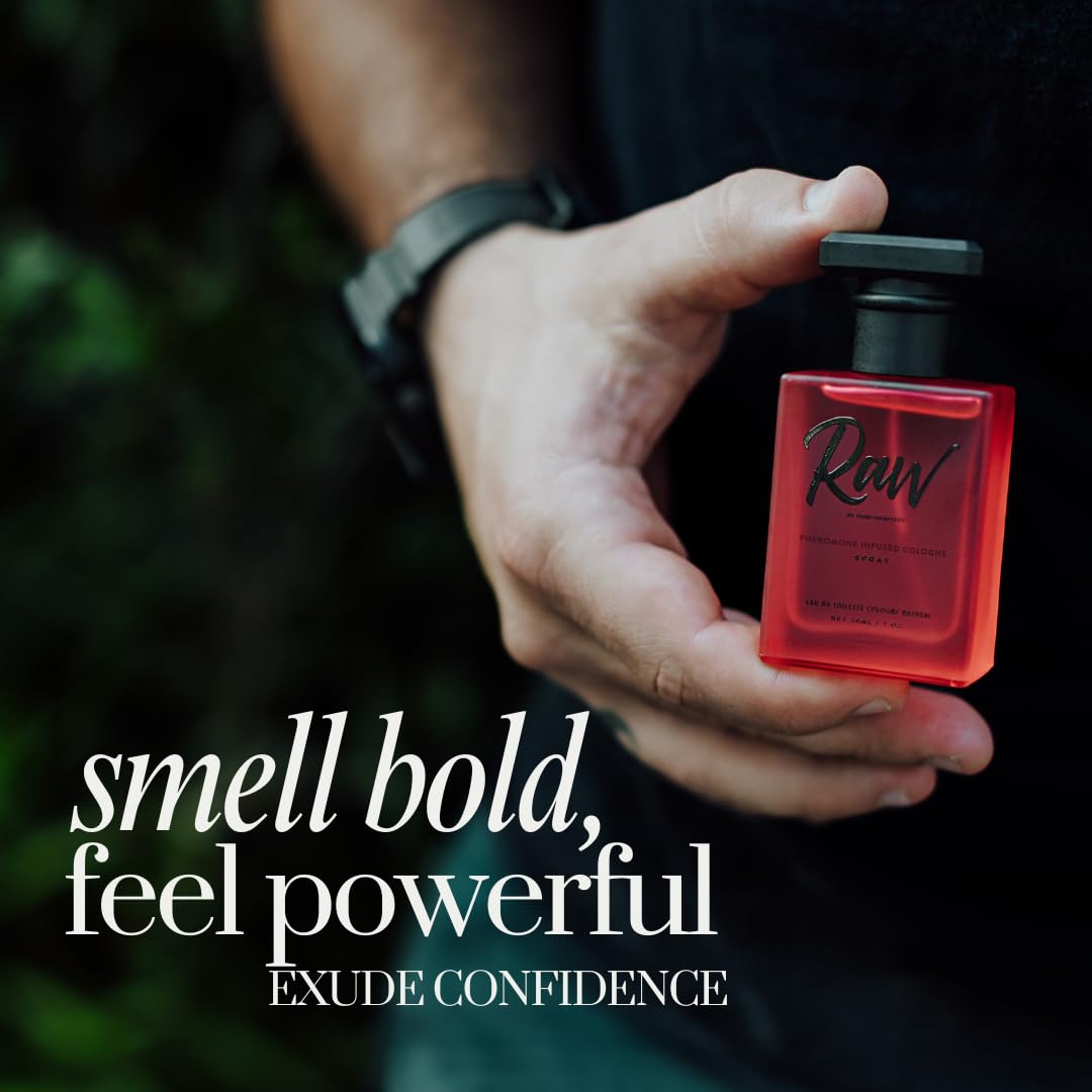 Hot Pheromone Infused Cologne for Men - Raw 1 oz Mens Spray by RawChemistry | Premium Mens Cologne, Long Lasting Perfume for Men, Signature Fragrances, Concentrated Perfume Oil, Daily Use, 1 Oz