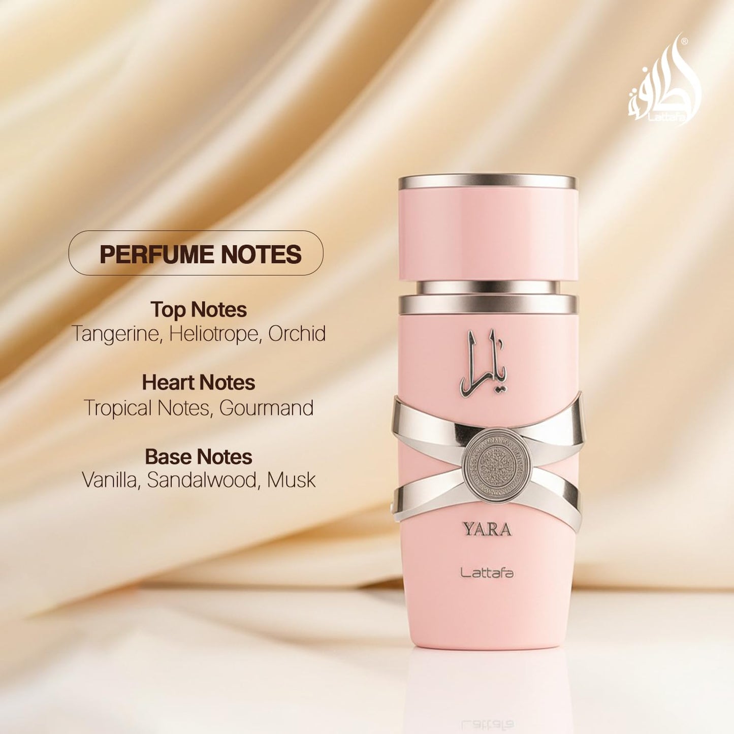 HotLattafa Yara - Vanilla, Gourmand, Fruity, Floral - Eau de Parfum Long-Lasting Fragrance for Women, 3.40 Ounce / 100 ml