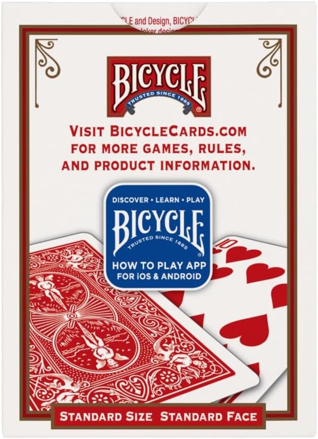 HotBicycle Rider Back Playing Cards 12 Pack Poker Size Standard Index | Air Cushion Finish for smooth shuffling, Made in USA, 6 red and 6 blue decks, Ideal for poker and blackjack