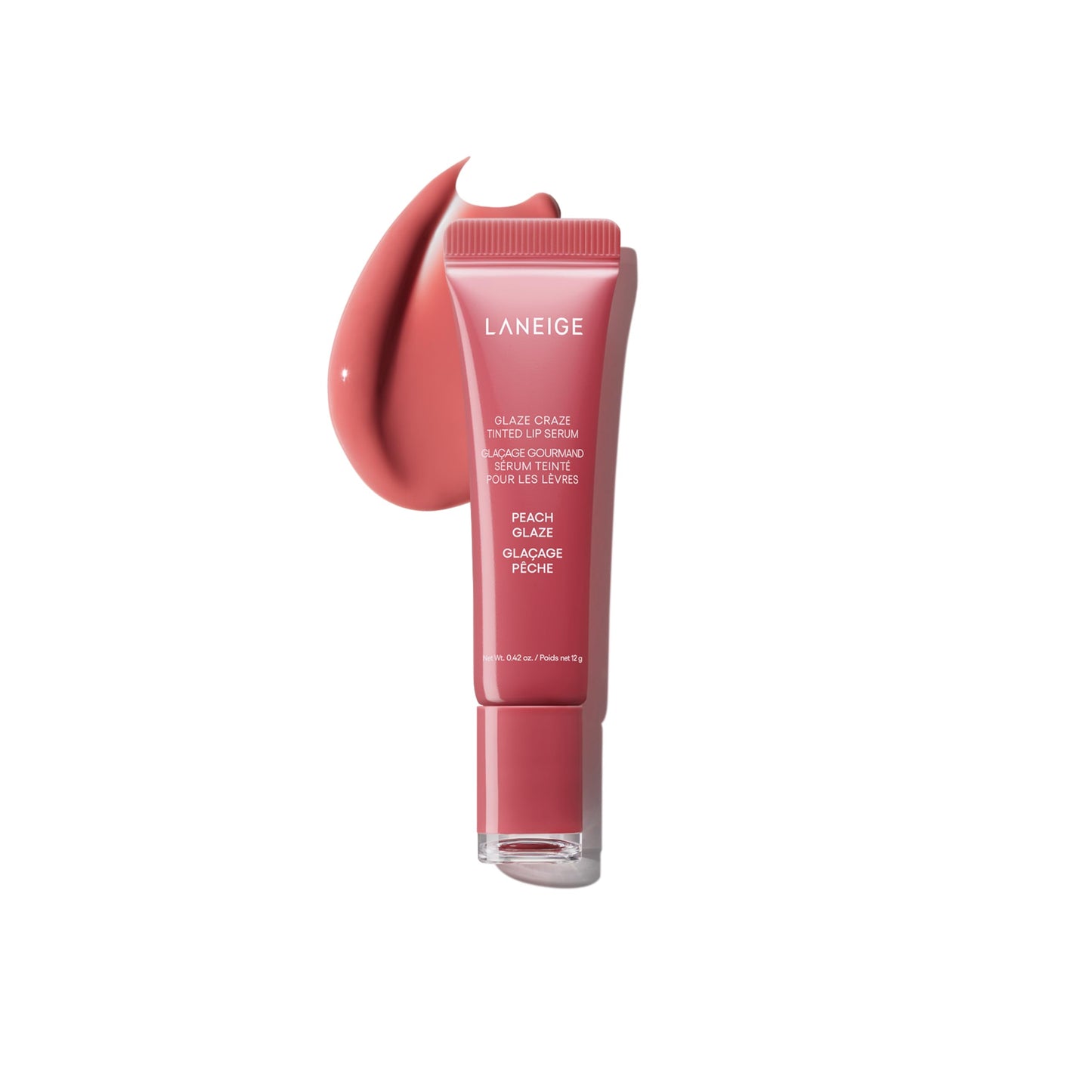 HotLANEIGE Glaze Craze Tinted Lip Serum: Hydrating, Lip Barrier-Boosting, Softening Lip Serum Treatment for Glossy & Buildable Shine, Nourished Lips with Plumping Polypeptides | Korean Skin Care