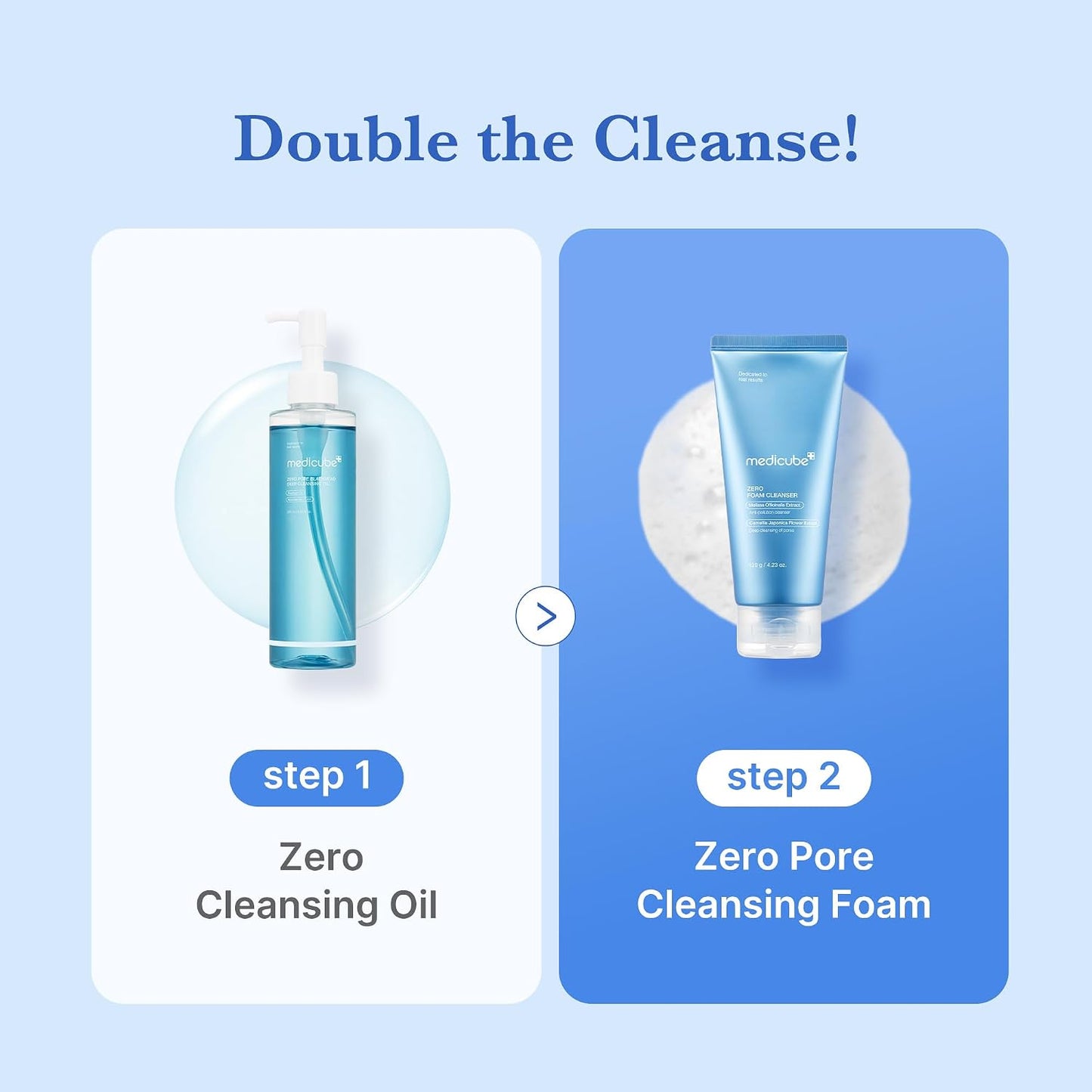 Hotmedicube Facial Cleanser Zero Foam Cleanser for Pore & Excess Oil Care | Daily Gentle Cleansing Foam - Excess Sebum Control, Hydration, Pore Minimization, Korean Skincare, Sensitive Skin, 4.23 oz