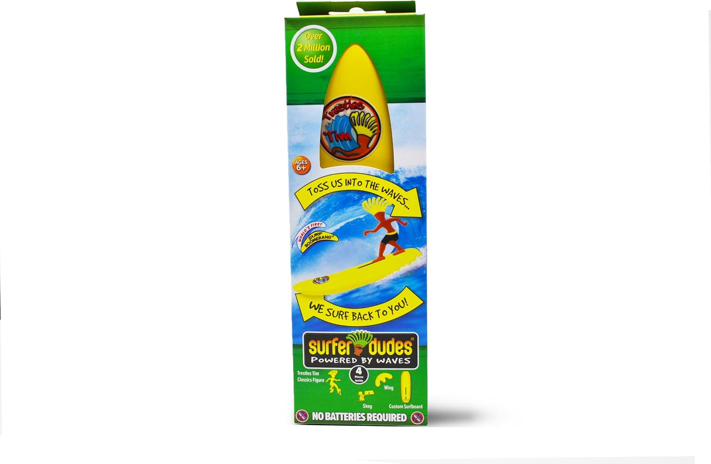Hot Surfer Dudes Classics Wave Powered Mini-Surfer and Surfboard Toy - Trestles Tim
