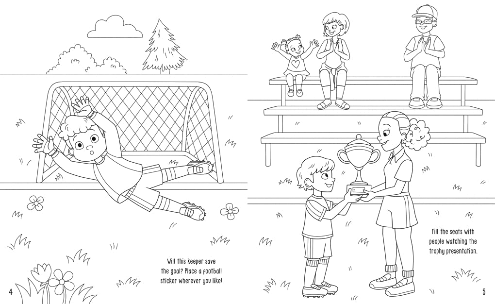 Hot Colour Your Own Stickers: Football