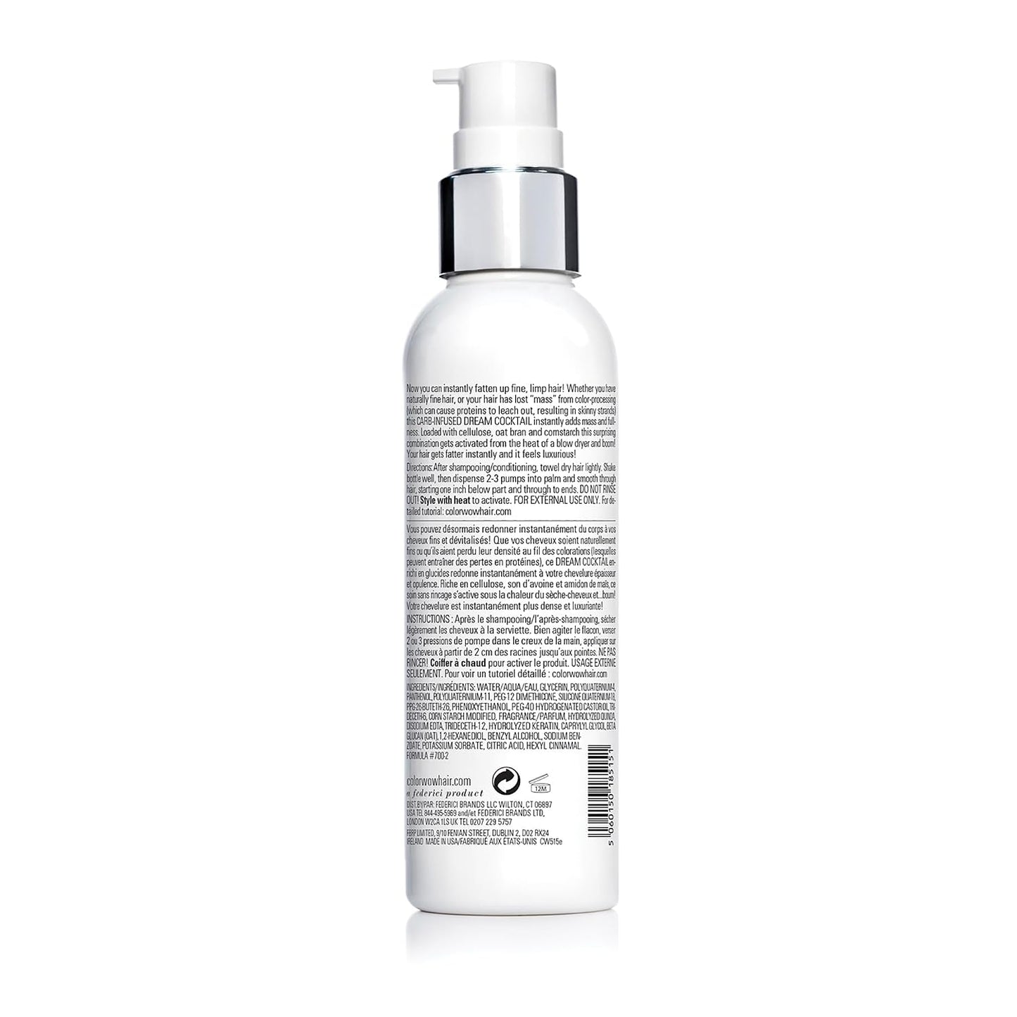 HotCOLOR WOW Dream Cocktail Carb Infused Leave-in Treatment – Transform Thin Hair to Thick & Full | with Heat Protection