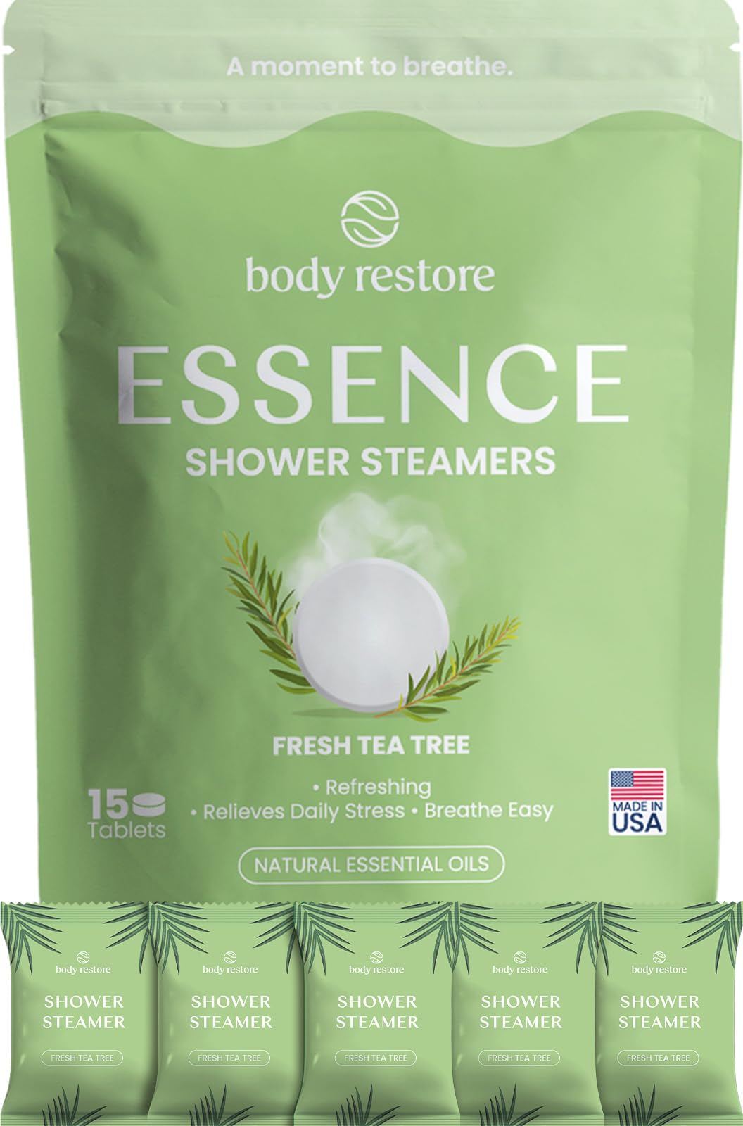 HotBodyRestore Shower Steamers Aromatherapy, Self Care Gifts, Relief 15 Pack | Birthday Gifts for Women & Men, Spa Stress Relief & Relaxation, Eucalyptus & Menthol Essential Oil Tablets