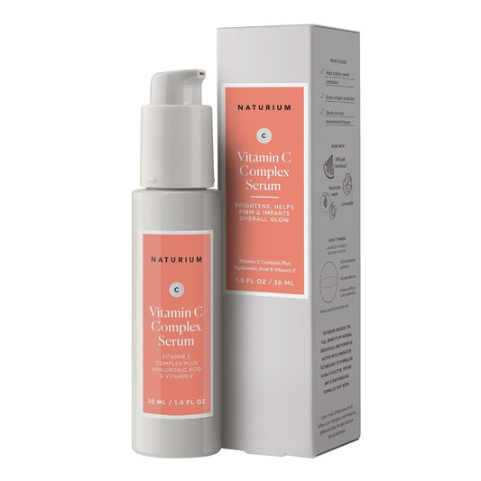 HotNaturium Vitamin C Complex Face Serum, Plus Hyaluronic Acid & Vitamin E, Anti Aging Skin Care Treatment, 1 oz
