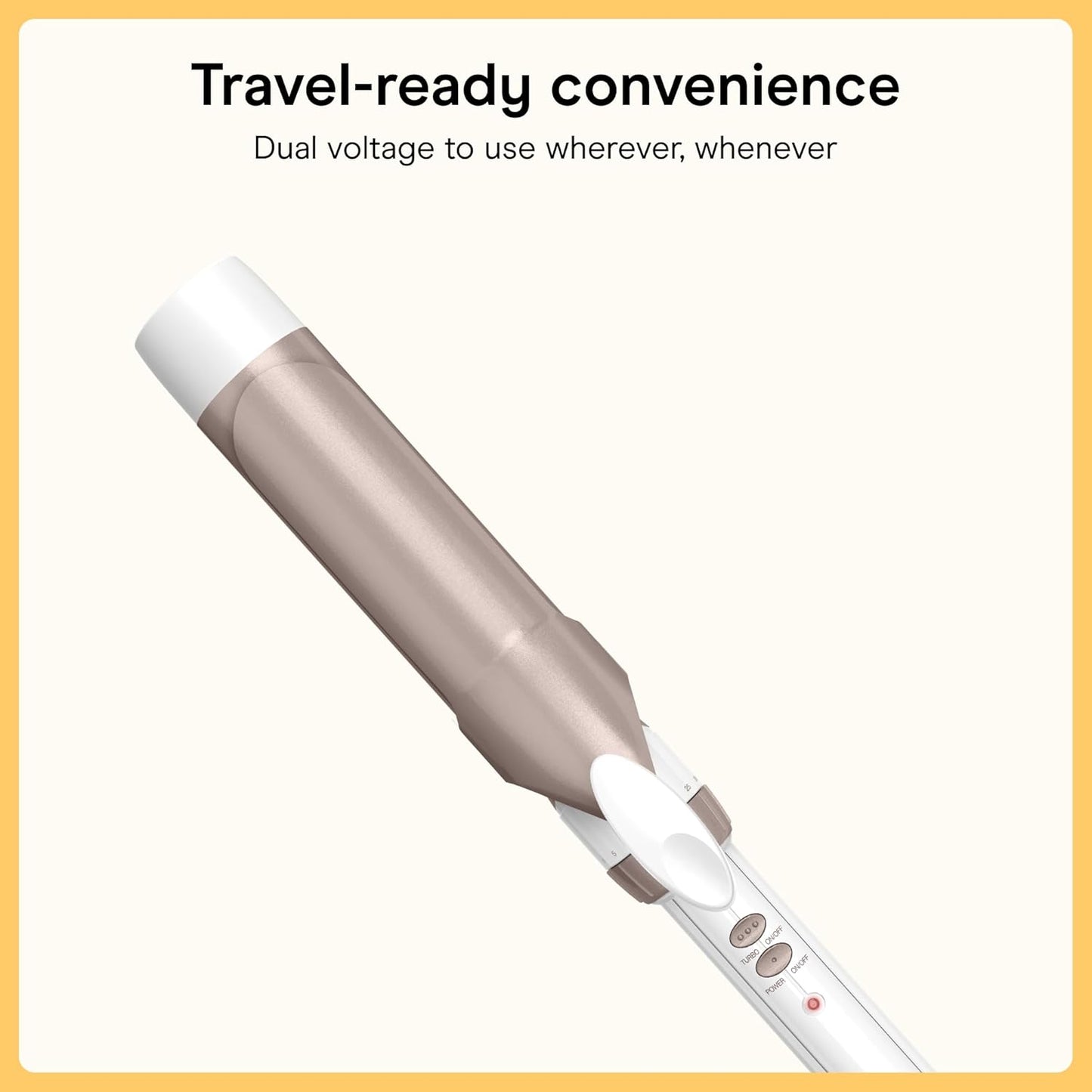 HotConair Curling Iron, Double Ceramic, 1 1/2" Barrel, White/Rose Gold | Hair curler and hair waver for medium to long hair with 30 heat settings, built-in heat protection, a cool tip, and auto off