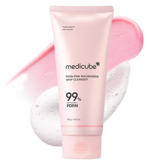 Hotmedicube Facial Cleanser PDRN Marshmallow Whip Cleanser | Deep Cleansing Foam - Uneven Skin Tone with Salmon DNA PDRN, Hydrating & Nourishing Gentle Cleanse, Korean Skincare, 4.23 oz