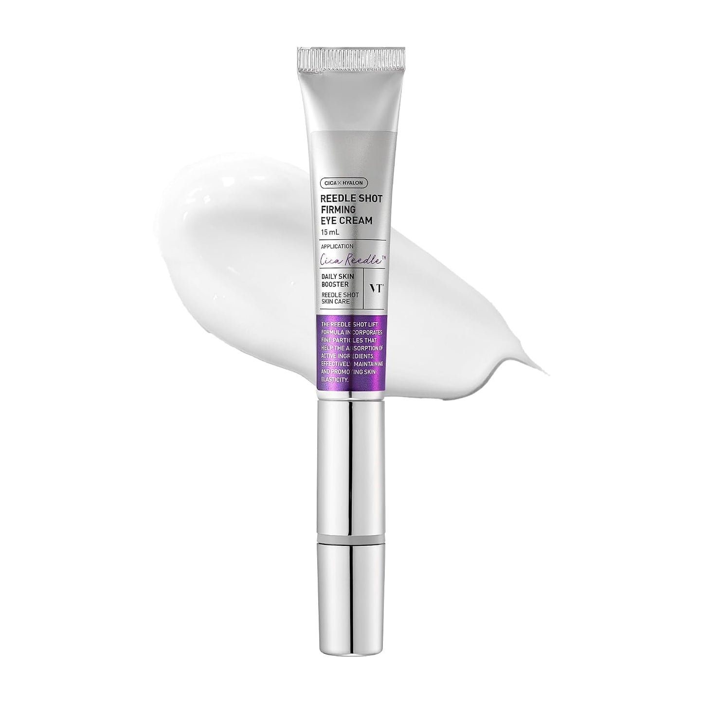 HotVT COSMETICS Reedle Shot Firming Eye Cream, 9-Peptide Complex, Bakuchiol & Hyaluronic Acid, Vibrating Metal Applicator for Puffiness, Fine Lines & Wrinkles, Korean Skincare, 0.51 fl oz/ 15ml