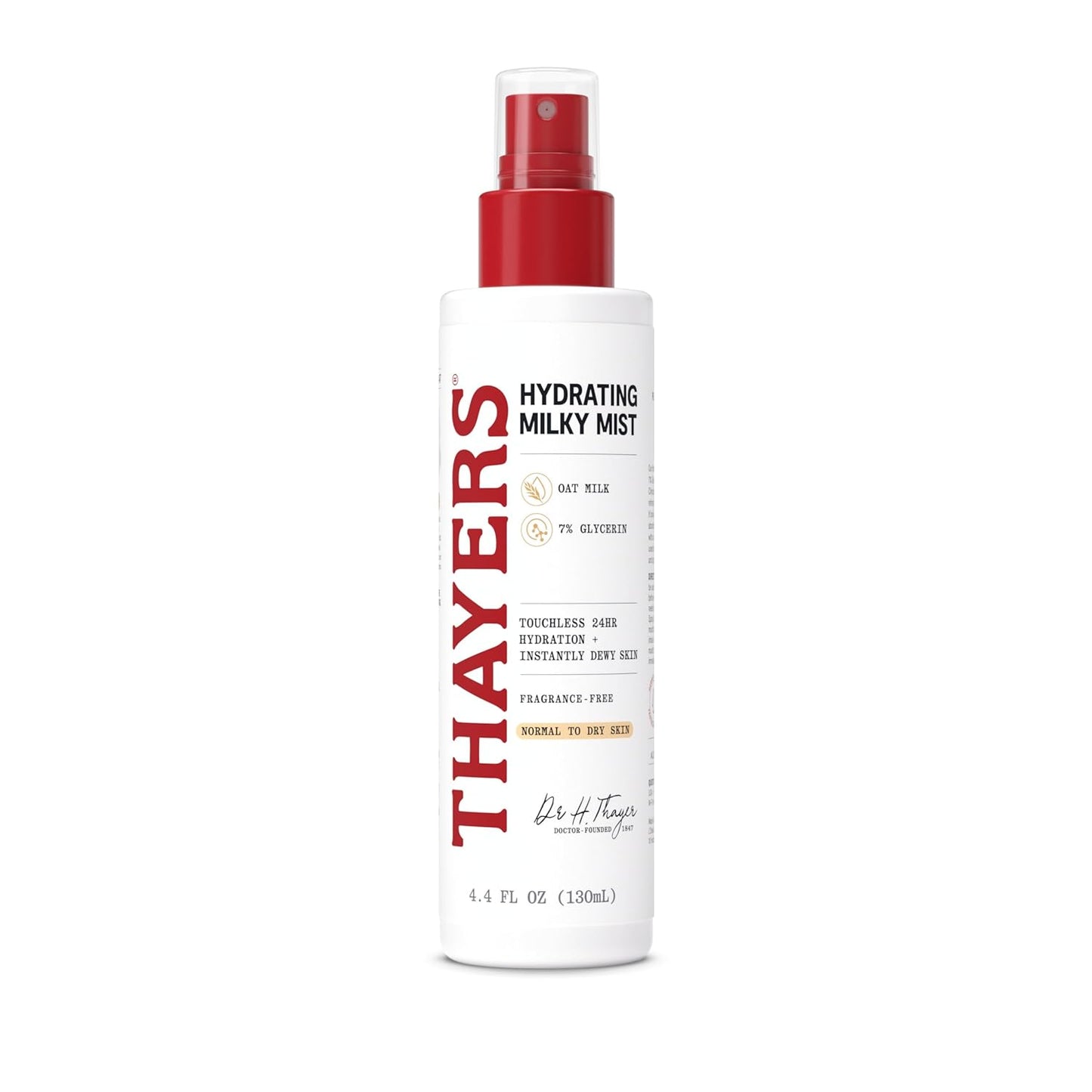 HotTHAYERS Milky Mist with Oat Milk & 7% Glycerin, Facial Spray for Skin Barrier Repair & 24 Hour Hydration, Toner Spray Made for All Skin Types, Fragrance-Free, 4.4 fl oz