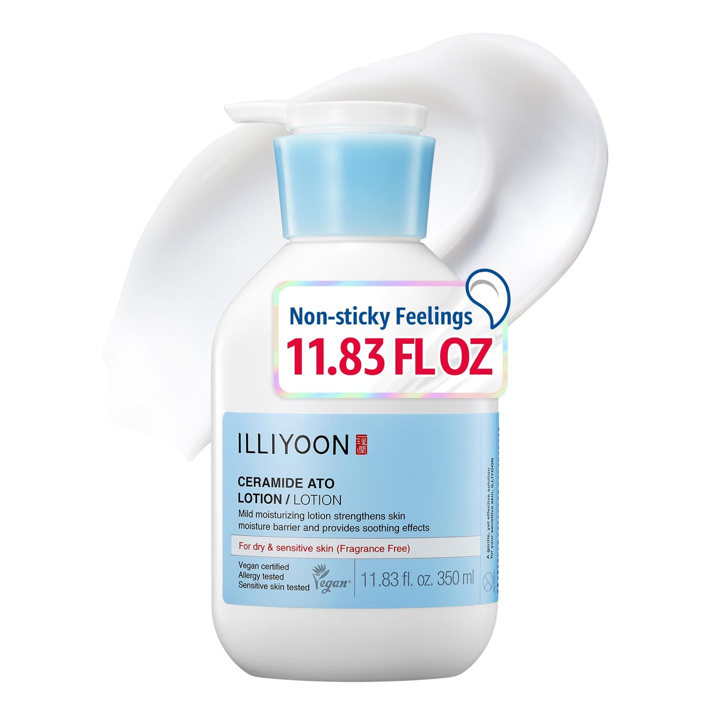 HotIlliyoon Ceramide Ato Concentrate Cream | Moisturizer for Dry & Sensitive Skin, 100hr Lasting Hydration, For Face & Body, Gentle for Infants, Moisture Barrier Repair, Vegan Certified, 6.76 fl.oz.