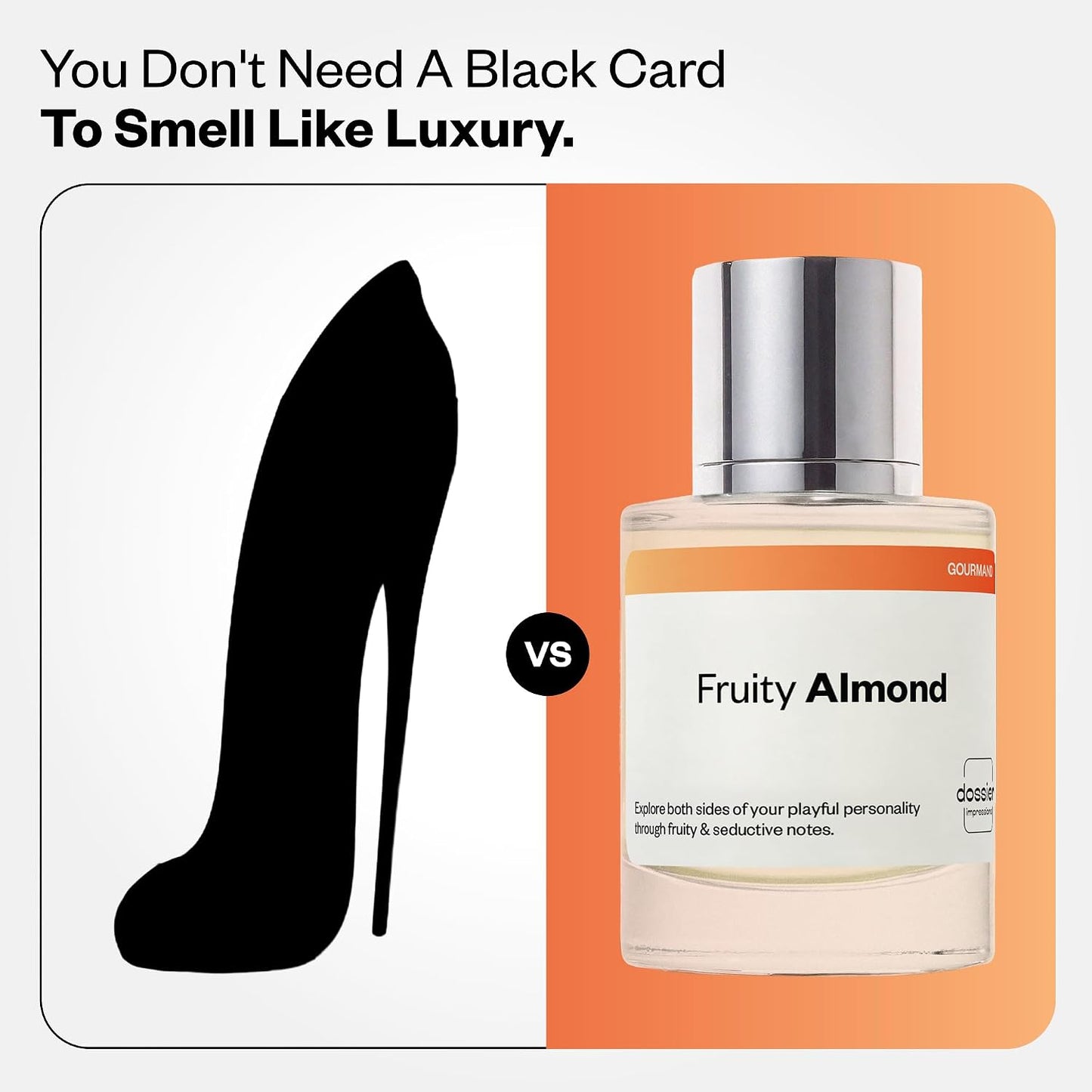 Hot Dossier - Fruity Almond - Eau de Parfum - Inspired by Good Girl - Long-Lasting Fragrance - Feminine - 1.7 fl oz (50ml)