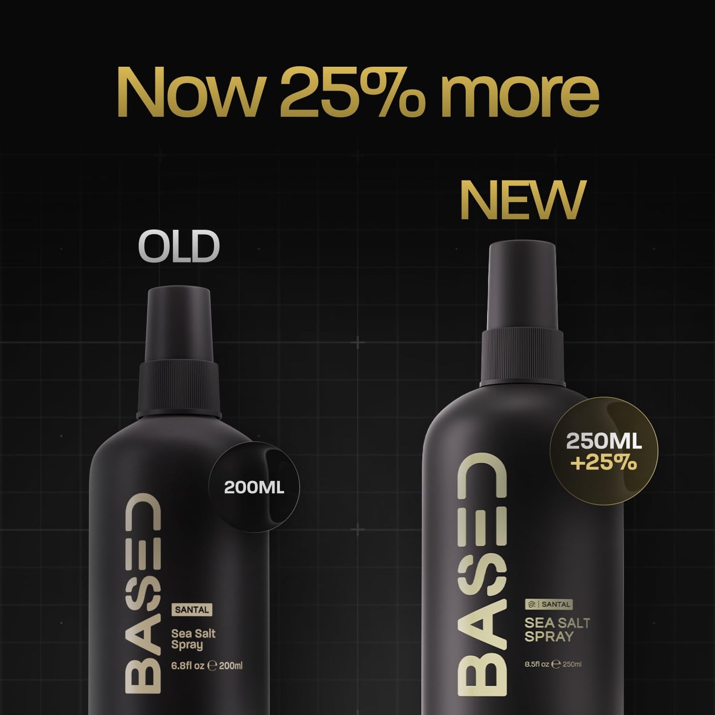 HotBASED Sea Salt Spray, Natural Finish Sea Salt Spray for Hair, Volume & Texture, Infused with Kelp & Vitamin B5, Light & Non-Greasy, Paraben Free, No Drying Alcohols, 8.5 oz (Pack of 1)