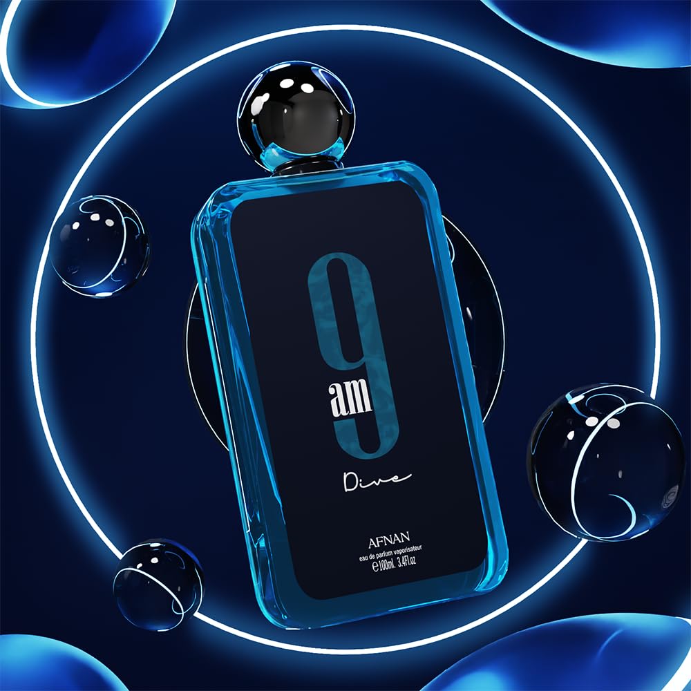 Hot Afnan 9 AM Dive Unisex Eau De Parfum, 3.4 Fl. Oz