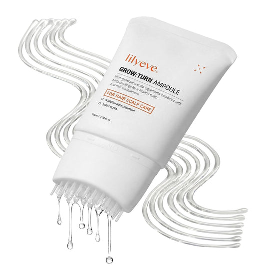Hotlilyeve GROWTURN Hair Growth Serum with Built-in Brush, Heartleaf-Derived Exosomes to Revitalize, Scalp Massager, Korean Hair Care, 3.38 fl. oz.
