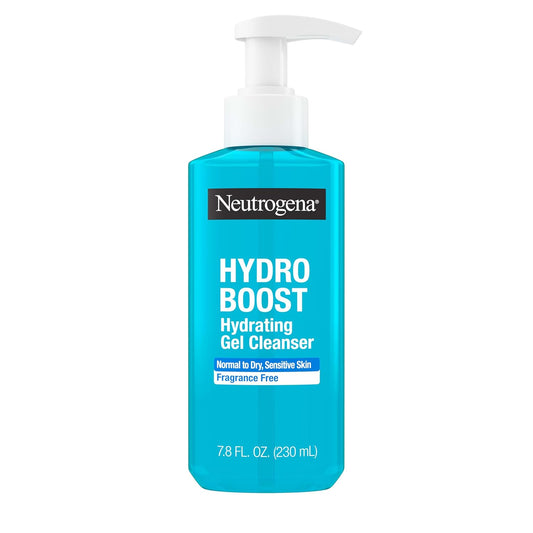 HotNeutrogena Hydro Boost Hydrating Gel Cleanser, Daily Face Wash for Sensitive Skin, Gentle Foaming Facial Cleanser, Noncomedogenic, Alcohol- and Fragrance-Free Hyaluronic Acid, 7.8 fl oz